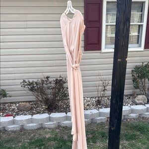 SHEIN Cream Maxi Dress with Cap Dolman Sleeves